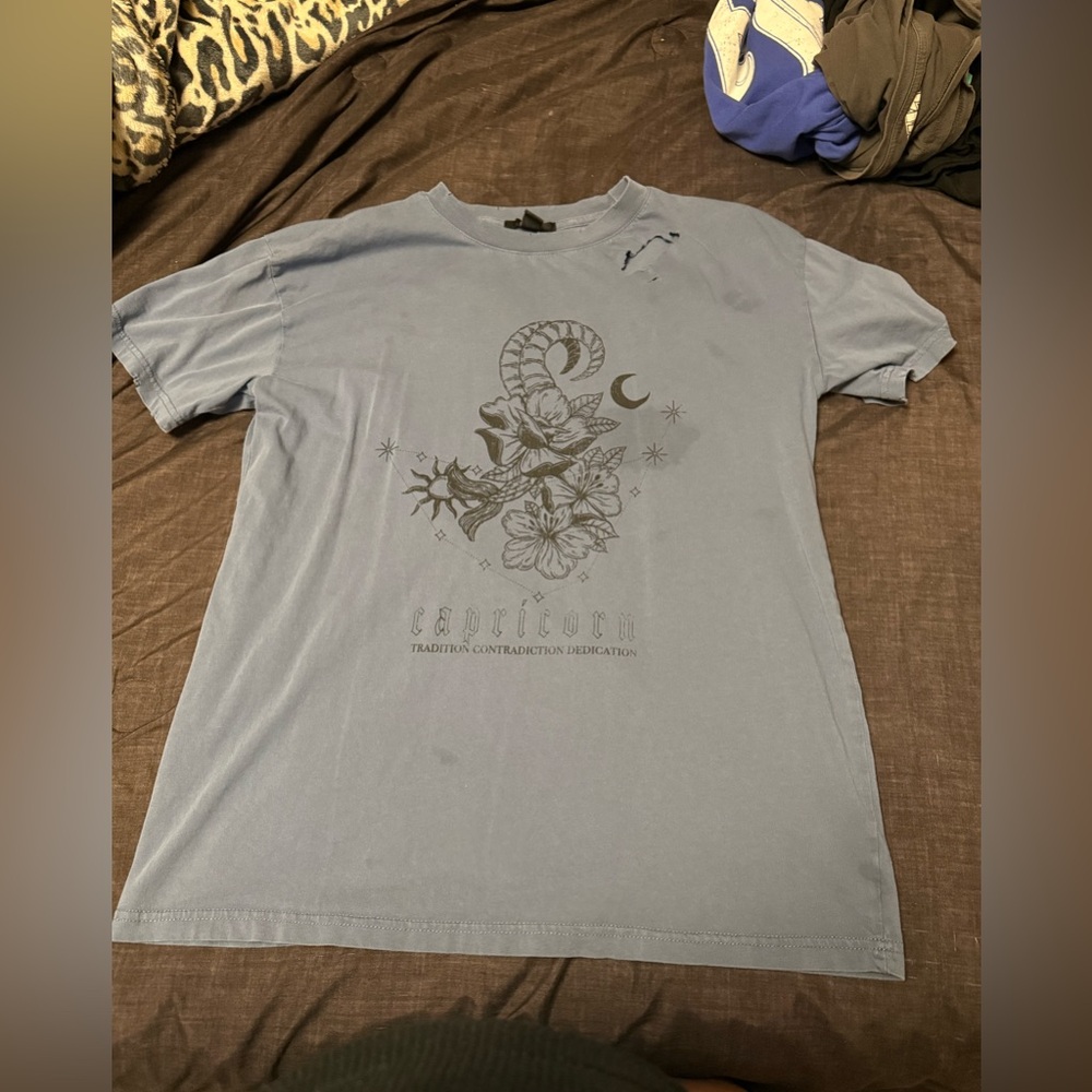 Forever 21 Slate Blue Capricorn Tee